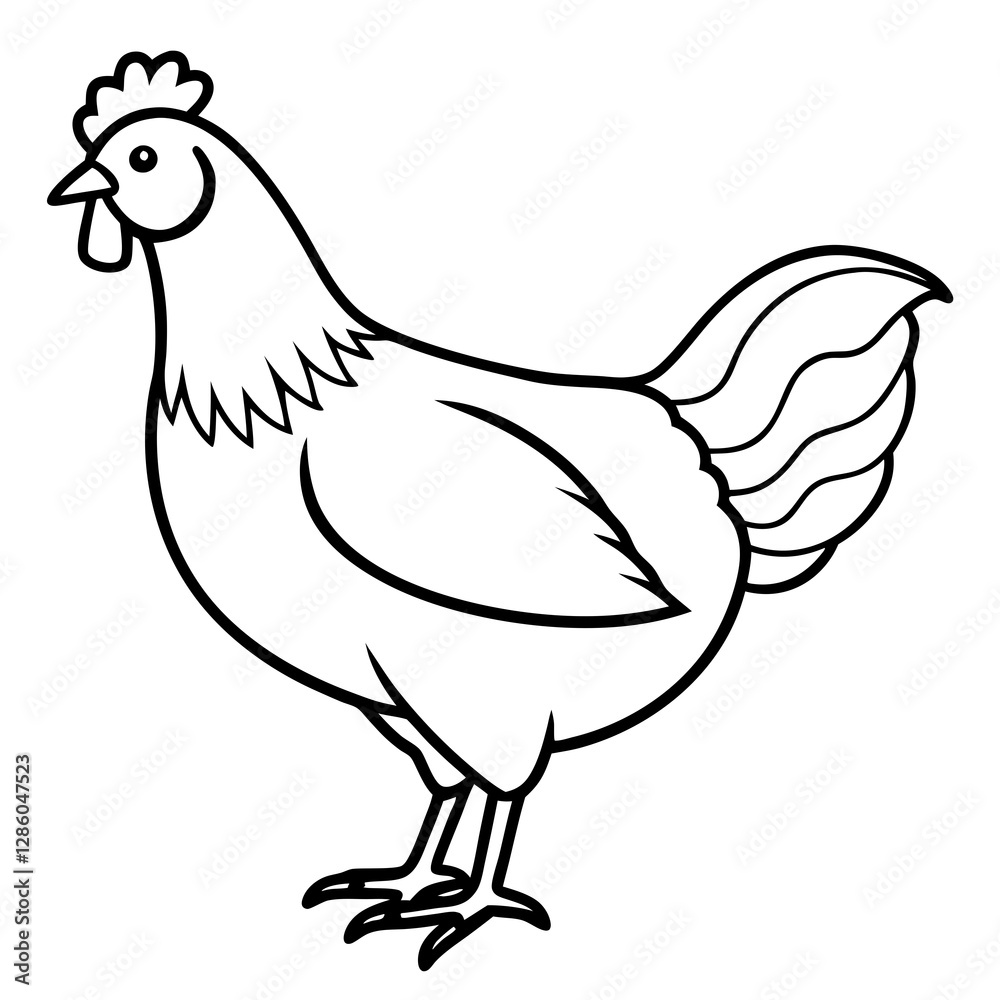 Fototapeta premium Minimalist Chicken Vector