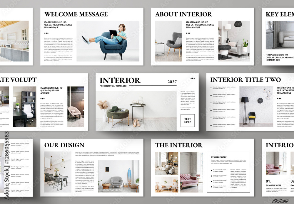 Interior Design Presentation Template Stock Template | Adobe Stock