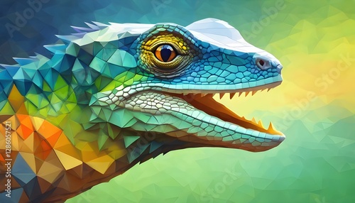 Prismatic Predator: Geometric Raptor