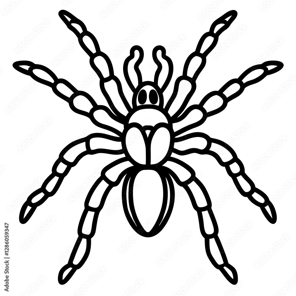 Obraz premium Minimalist Tarantula Vector