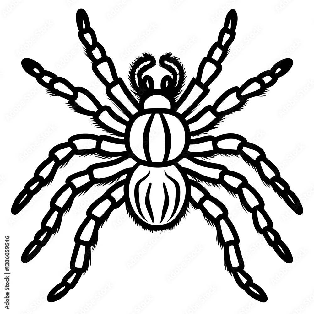 Obraz premium Minimalist Tarantula Vector