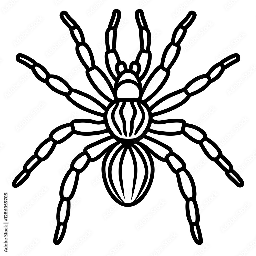 Obraz premium Minimalist Tarantula Vector