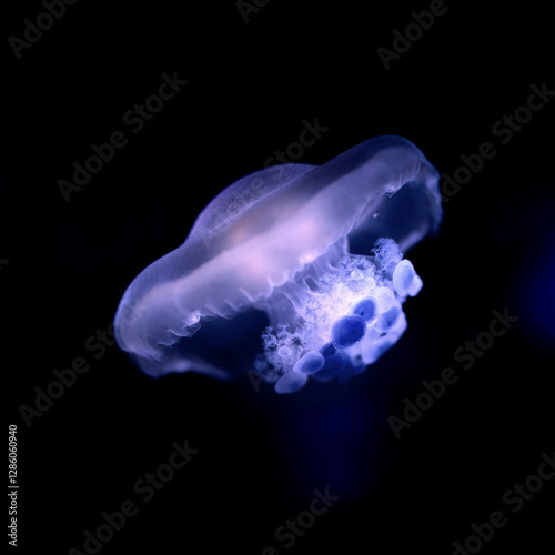 a sea animal Mediterranean jellyfish underwater