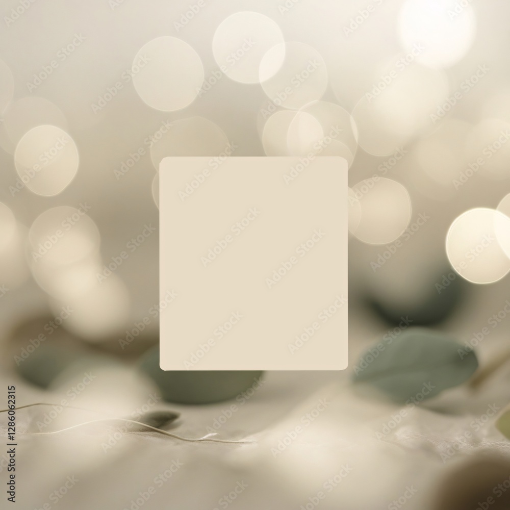 Obraz premium Vintage photo album with abstract flower background and empty paper box design