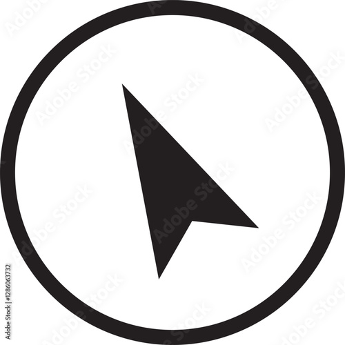 Compas icon, navigation symbol