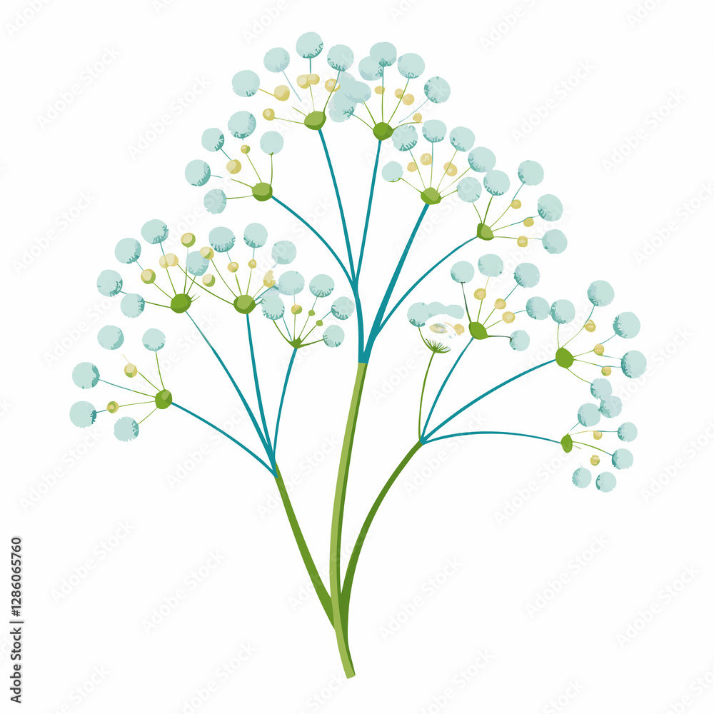 Naklejka premium wispy baby breath