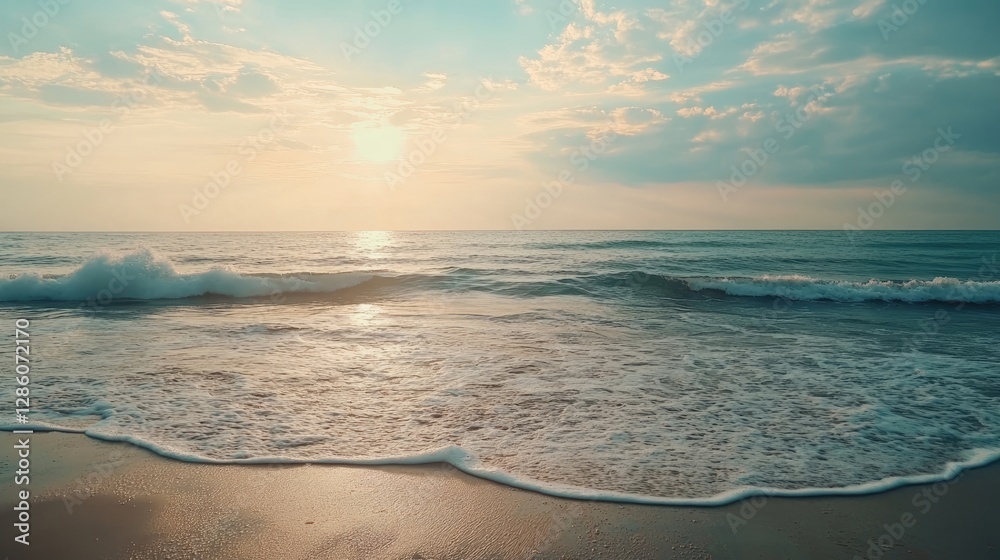 Ocean background with soft waves and peaceful atmosphere Ocean background with soft waves and peaceful atmosphere