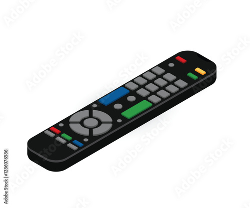 TV remote controller isolated vector illustration_stock illustration