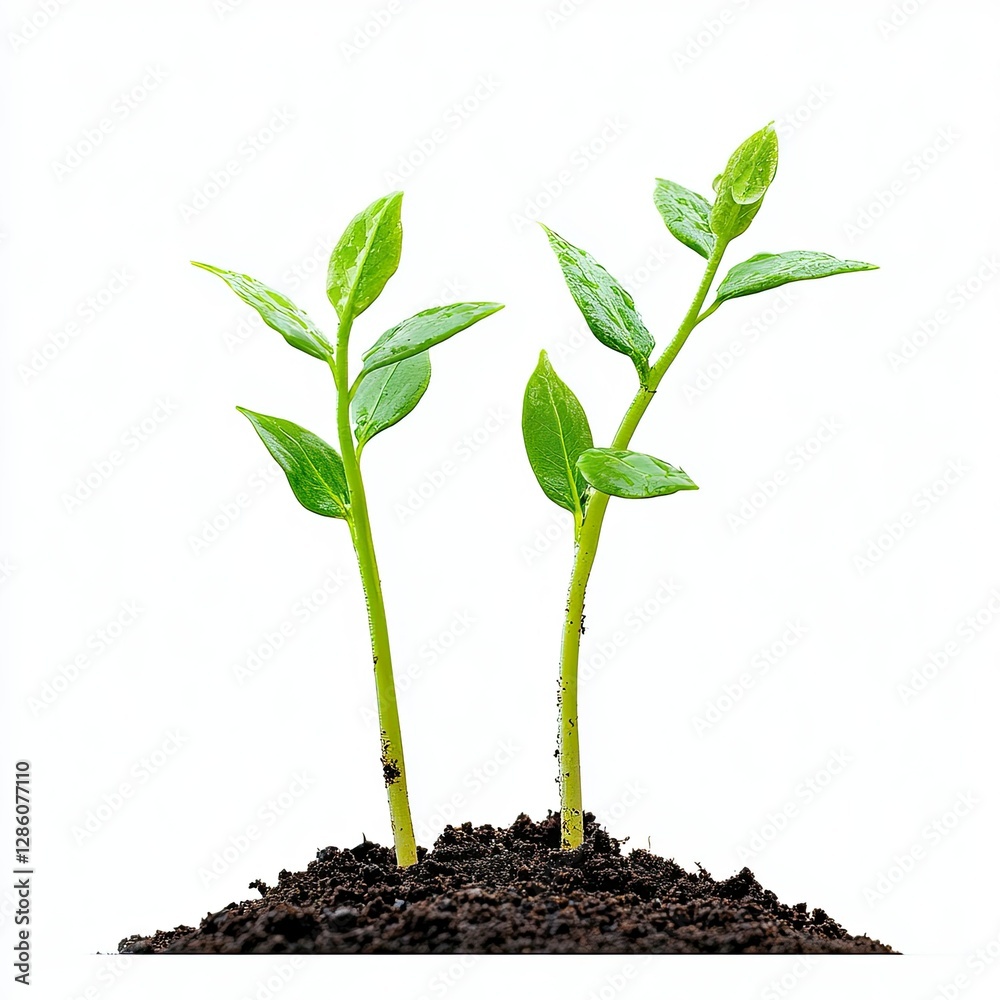 Ultra Hd Visual of a Photo Growth, Isolated on a White Background Ultra Hd Visual of a Photo Growth, Isolated on a White Background