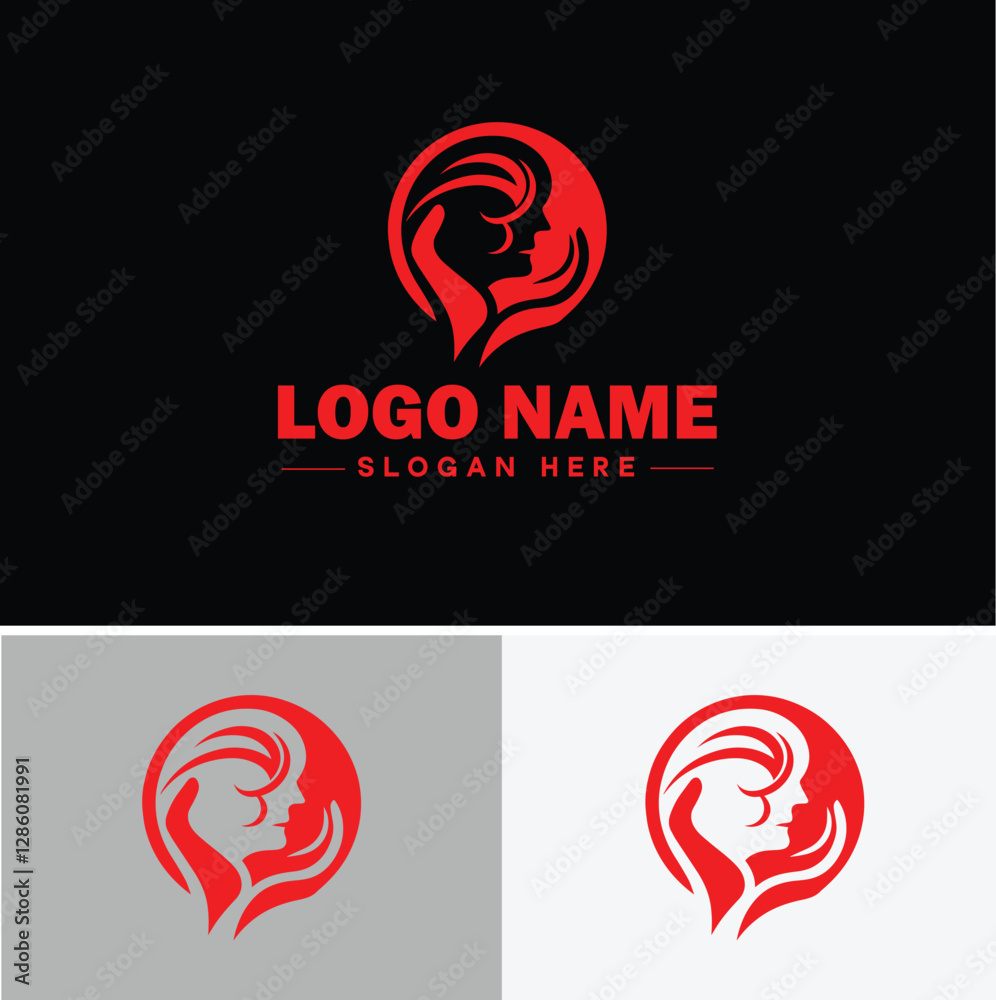 Fototapeta premium Senior Care icon Elderly care Geriatric care Senior assistance flat logo sign symbol editable vector