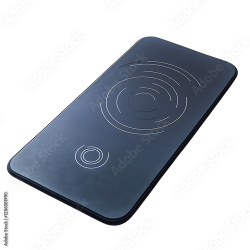 A Modern Smart Yoga Mat with Built-in Sensors Isolated on Transparent Background