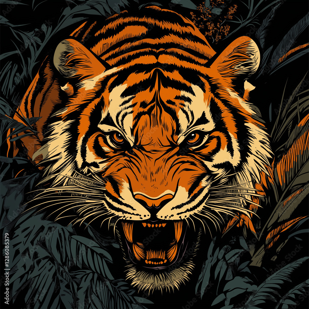 Tiger head vector Tiger head vector
