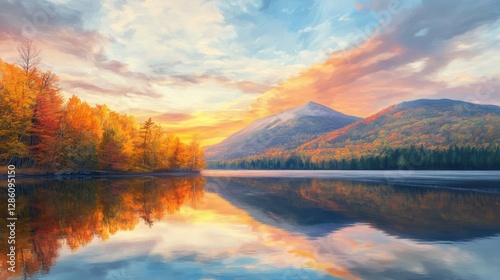 sunrise over the lake