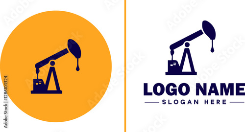 Industrial Equipment icon Machinery Industrial tools Manufacturing equipment flat logo sign symbol editable vector