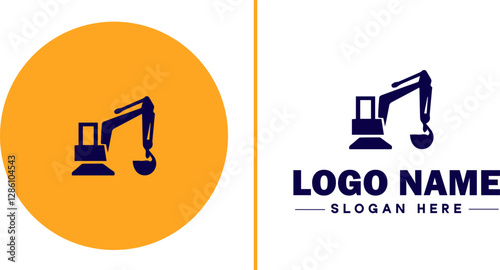 Industrial Equipment icon Machinery Industrial tools Manufacturing equipment flat logo sign symbol editable vector