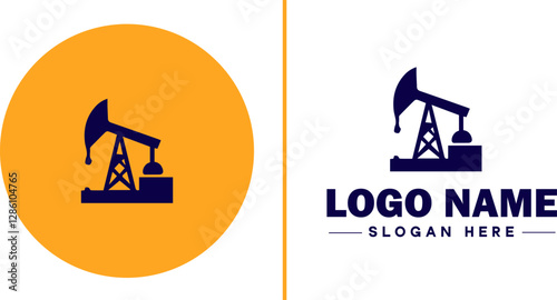 Industrial Equipment icon Machinery Industrial tools Manufacturing equipment flat logo sign symbol editable vector