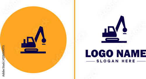 Industrial Equipment icon Machinery Industrial tools Manufacturing equipment flat logo sign symbol editable vector
