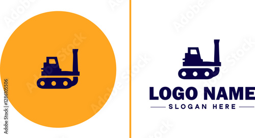 Industrial Equipment icon Machinery Industrial tools Manufacturing equipment flat logo sign symbol editable vector