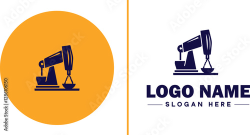 Industrial Equipment icon Machinery Industrial tools Manufacturing equipment flat logo sign symbol editable vector