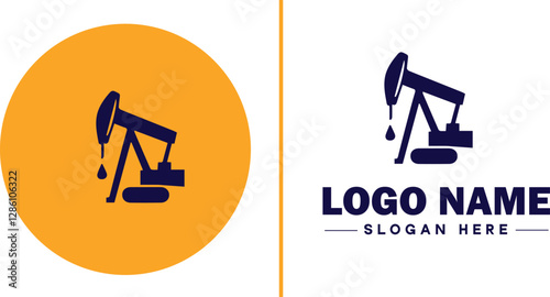 Industrial Equipment icon Machinery Industrial tools Manufacturing equipment flat logo sign symbol editable vector