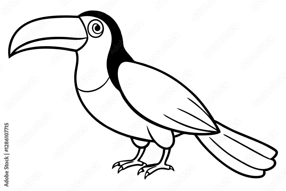 Obraz premium Simple Toucan Line Art