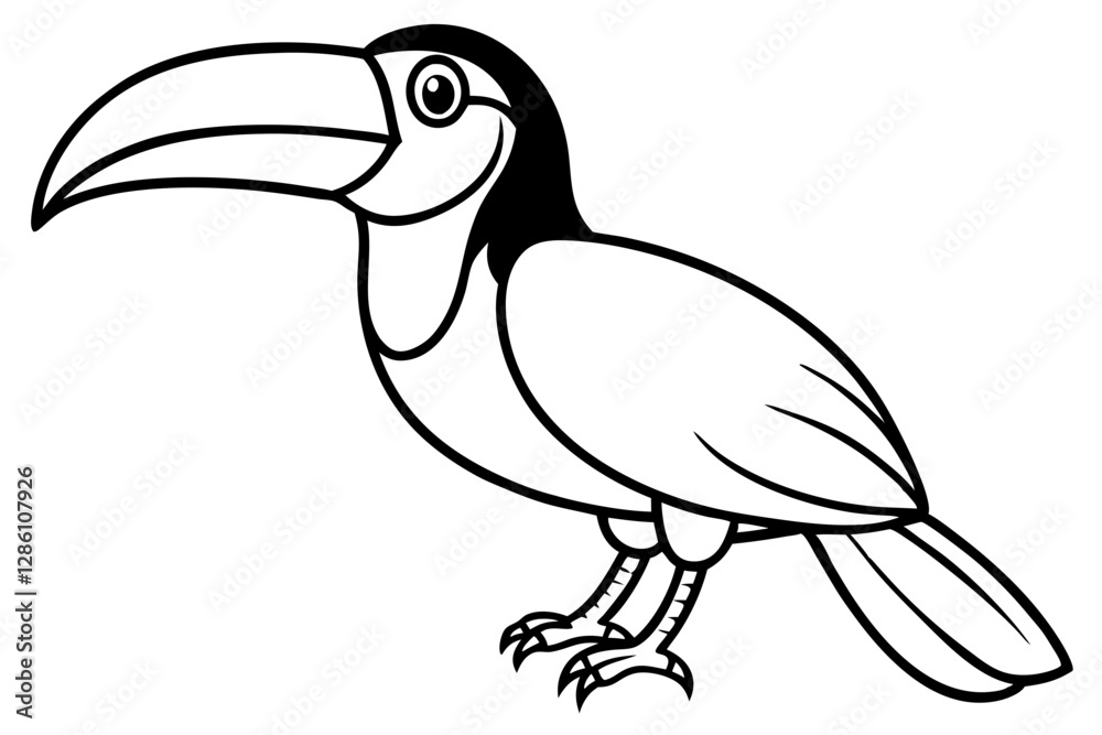 Obraz premium Simple Toucan Line Art