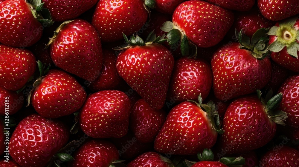 This image showcases a vibrant pile of fresh strawberries, perfect for desserts, salads, or snacking, highlighting their rich color and appeal. This image showcases a vibrant pile of fresh strawberries, perfect for desserts, salads, or snacking, highlighting their rich color and appeal.