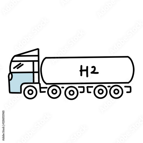 hydrogen energy line icon