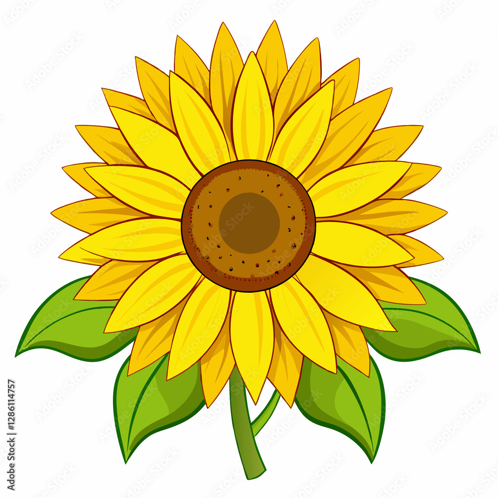 Fototapeta premium sunflower vector illustration