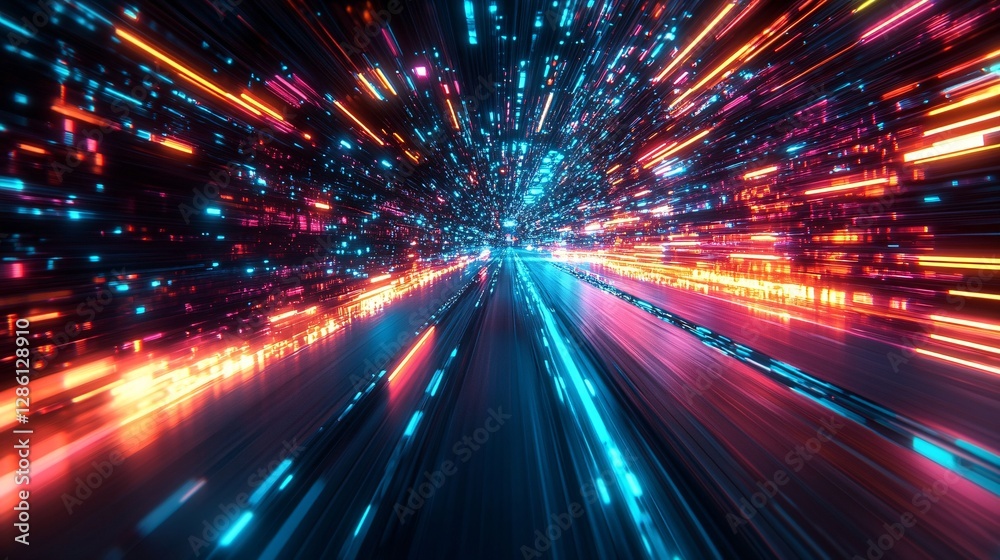An 8-bit racer speeding through neon-lit highways with pixel trails An 8-bit racer speeding through neon-lit highways with pixel trails