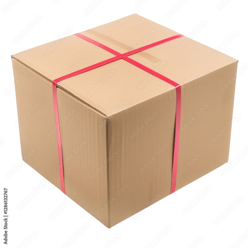 large cardboard box with red ribbon, perfect for gifts or shipping. This sturdy package is ideal for various occasions, adding festive touch to any delivery large cardboard box with red ribbon, perfect for gifts or shipping. This sturdy package is ideal for various occasions, adding festive touch to any delivery