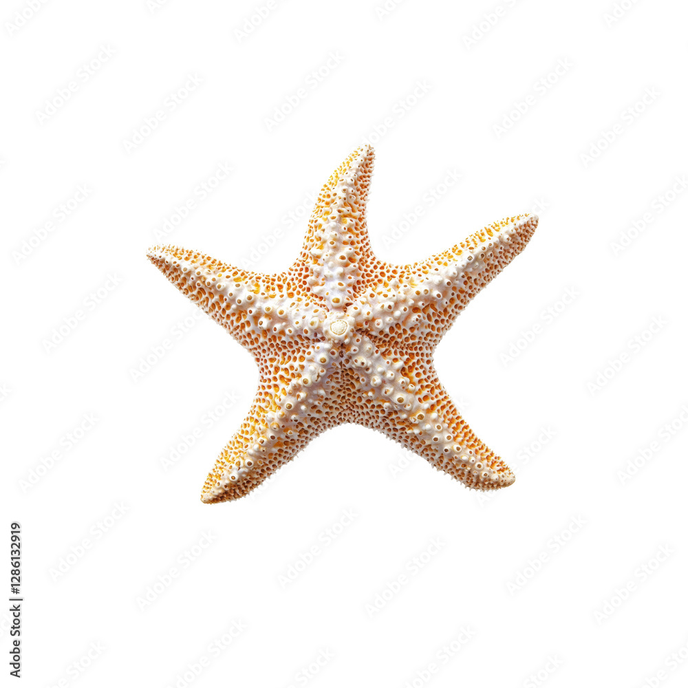 Close-Up of a Beautiful Orange Starfish on a Black Background Close-Up of a Beautiful Orange Starfish on a Black Background