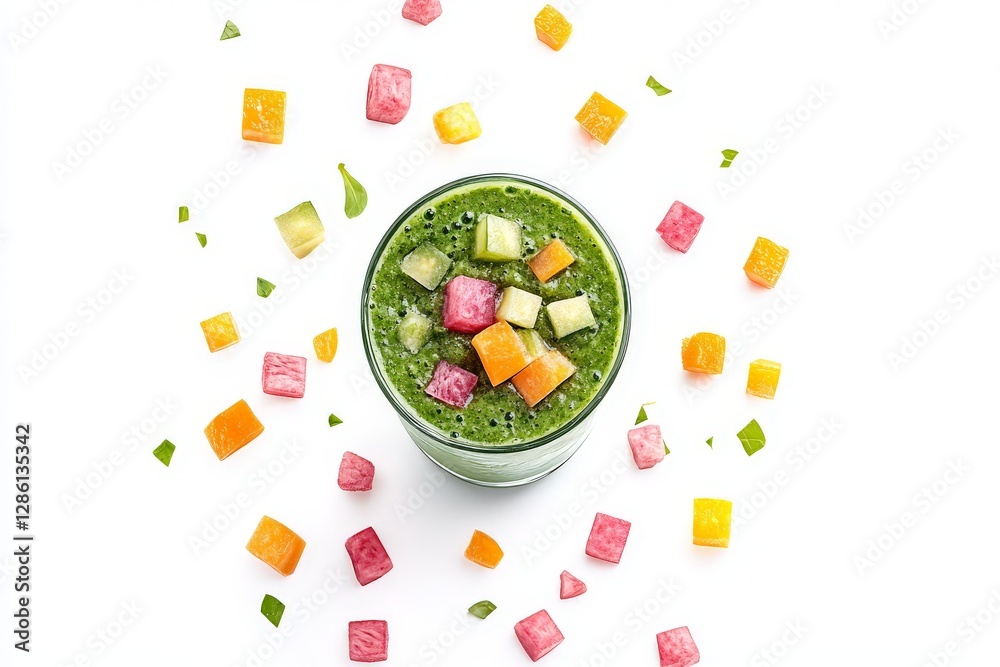 Vibrant Root Slices and Green Smoothie Vibrant Root Slices and Green Smoothie
