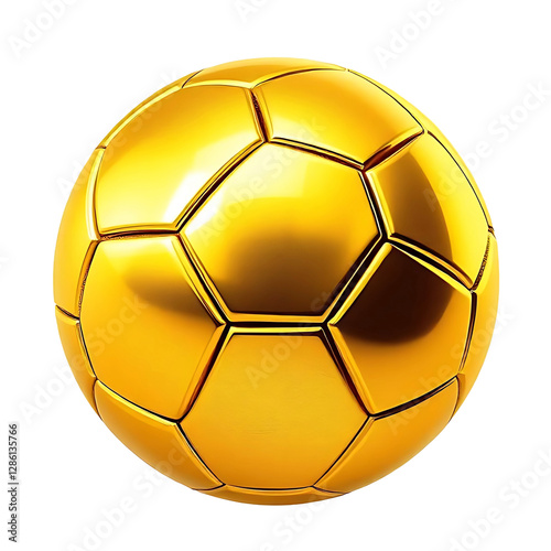 soccer ball gold isolated on transparent background