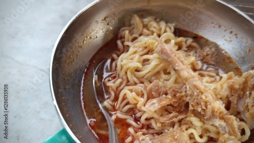 Delicious Indomie soup served in a bowl