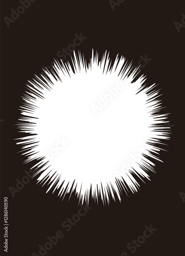 マンガ動画編集に使いやすい画像＿白黒の集中線効果線の背景素材4

