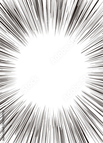 マンガ動画編集に使いやすい画像＿白黒の集中線効果線の背景素材8

