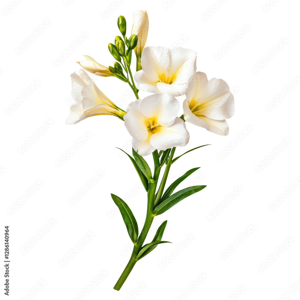 Fototapeta premium Elegant freesia flowers with fragrant beauty , Flower, isolated on transparent background