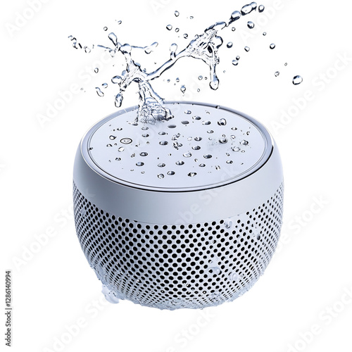 A Modern High Performance Bluetooth Speaker with Dee Isolated on Transparent Background