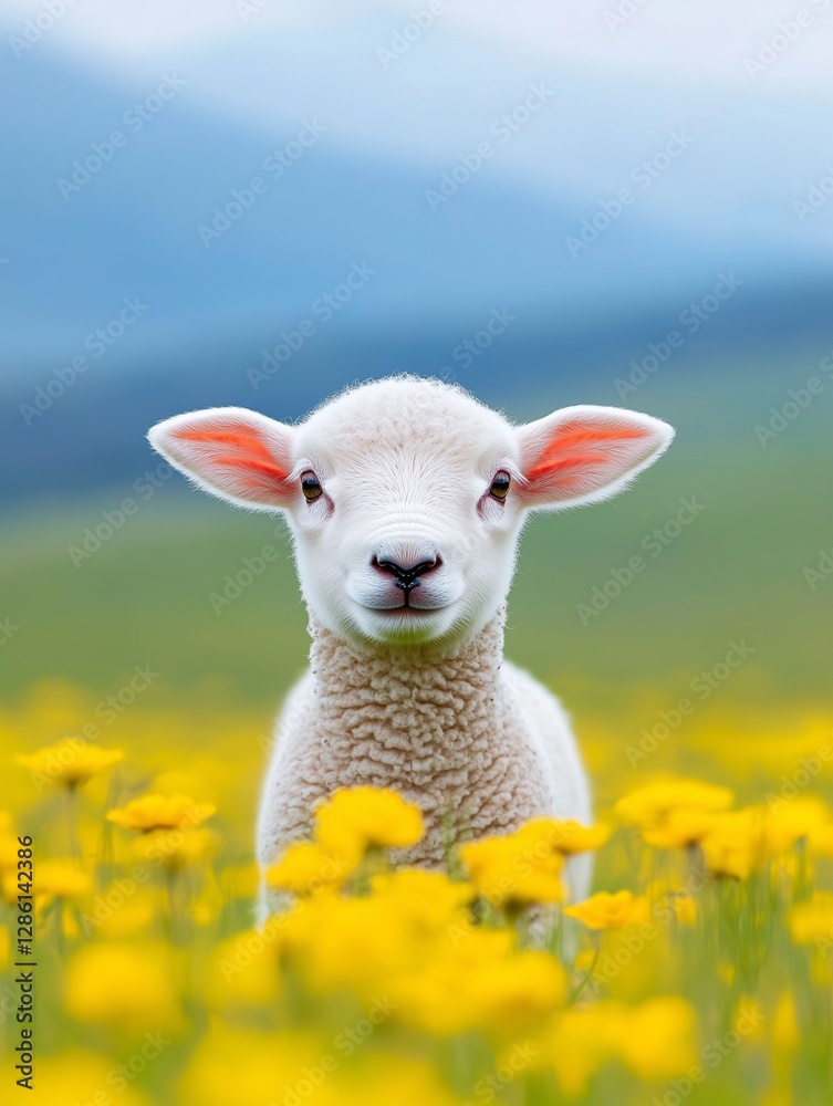 Cute lamb looking at the camera on a farm. Cute lamb looking at the camera on a farm.