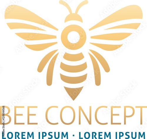 A honey bee or bumblebee animal illustration mascot design icon concept