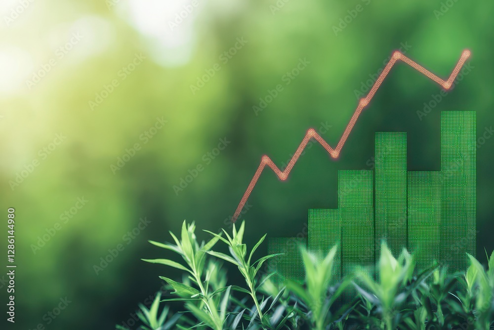 Futuristic forest with digital growth data overlay, neon greens, eco-progress concept, high-tech style , closes up Futuristic forest with digital growth data overlay, neon greens, eco-progress concept, high-tech style , closes up