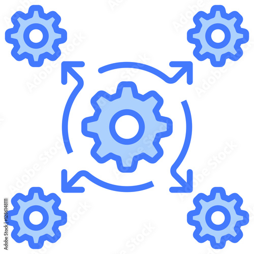 Integration Blue Icon