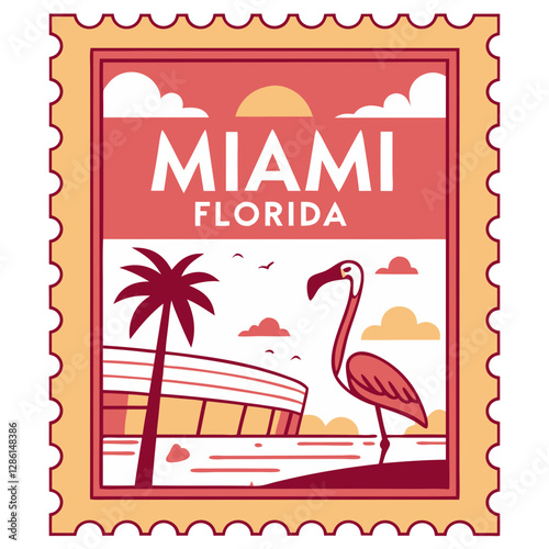 postage stamp Miami Florida