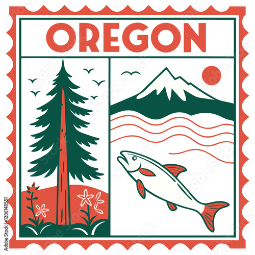 Oregon Postage Stamp