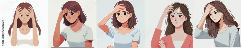Vector of a person feeling frustrated Vector of a person feeling frustrated