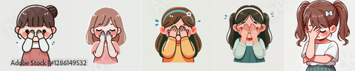 Vector of a child feeling frustrated