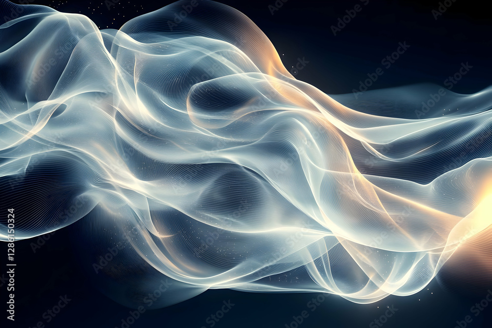 Obraz premium Abstract Glowing Wave Design