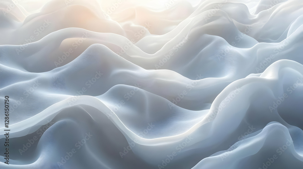 Fototapeta premium Abstract White Geometric Wave Background