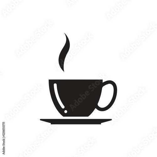Coffee and Tea cup icon vector template. Hot cup beverage design